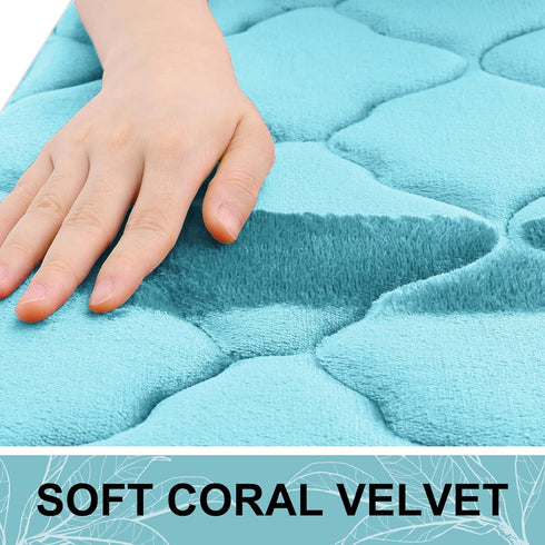 OLANLY Memory Foam Bath Mat Rug 24x16, Ultra Soft Non Slip and Absorbent Bathroom Rug, Machine Wash Dry, Comfortable, Thick Bath Rug Carpet for Ba...