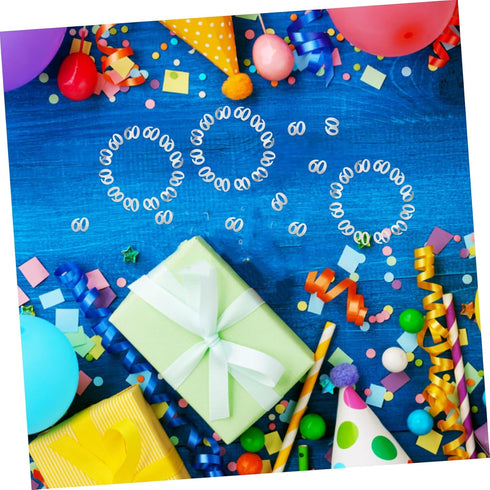 AMOSFUN 1200pcs Number 60 sequins confetti plastic confetti for 60th birthday party anniversary decoration(Silver)...