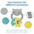 Dr. Brown's Learning Loop Fox, Baby Teether Ring with Multiple Shapes & Textures, Soft 100% Silicone, BPA Free, 3m+...