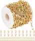 UMAOKANG 10 Meters Paperclip Chain for Jewelry Making Gold Plated Aluminum Jewelry Chains Bulk Unwelded Oval Paperclip Link Chain Necklace Bracele...