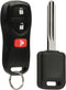 Car Key Fob Keyless Entry Remote with Ignition Key fits Nissan, Infiniti (KBRASTU15 3-Btn)...