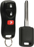 Car Key Fob Keyless Entry Remote with Ignition Key fits Nissan, Infiniti (KBRASTU15 3-Btn)...