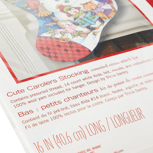 Dimensions Needlecrafts Counted Cross Stitch, Cute Carolers Stocking...