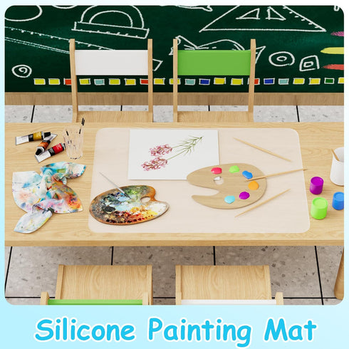 PABUSIOR Large Silicone Mat for Crafts, Heat Resistant, Non-Slip, 19.7×29.5In, Translucent Silicone Liner for Jewelry, Epoxy Resin, Glitter Slime,...