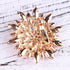 Rhinestone Sunflower Brooch Pin Red Pink Flower Brooch Stylish Crystal Brooch Elegant Clothing Hat Bag Accessories Jewerly for Women...