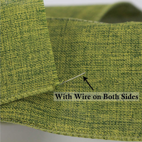 MEEDEE Sage Ribbon Sage Burlap Ribbon Sage Wired Ribbon Green Burlap Ribbon 2.5 inch Wired Edge Ribbon, Perfect for Fall Wreaths Floral Bouquet Gi...