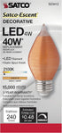 Satco 4.38 Inch 4W C15 LED Medium Base Replacement Lamp...
