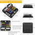 PSEQT Mini 6-Way Blade Fuse Block Box with Negative Bus ATC/ATO & Warning Indicator Waterproof Marine Automotive Standard Circuit Holder Panel for...