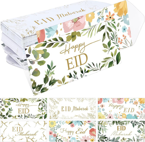 150 Pcs Eid Al Adha Gifts Eid Mubarak Money Envelopes 6.5x2.88 Inch Cash Gift Card Holders Pocket Ramadan Gift Envelopes for Kids Party Supplies E...