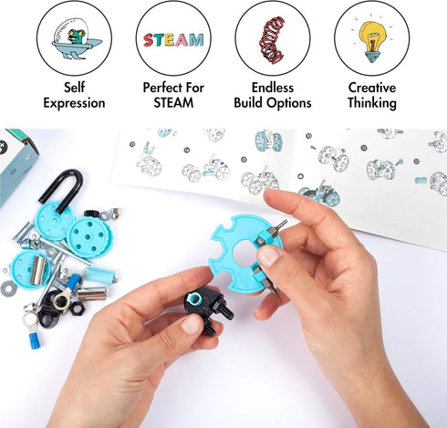 Vehicle Stem Building Toys, Educational Build Your Own Robot Toy for Kids Age 6 7 8 9+ Year Old Boys and Girls, Stem Toys Engineering Kit, Constru...