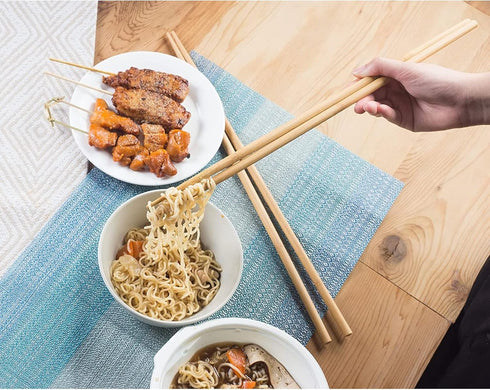 Juvale Cooking Chopsticks - 10-Pack Extra Long Cooking Chopsticks, For Cooking, Frying, Hot Pot, Noodles in Chinese and Japanese Style, Natural Ba...