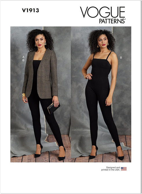 Vogue Misses' Blazer and Jumpsuit Sewing Pattern Kit, Design Code V1913, Sizes 18-20-22-24-26...