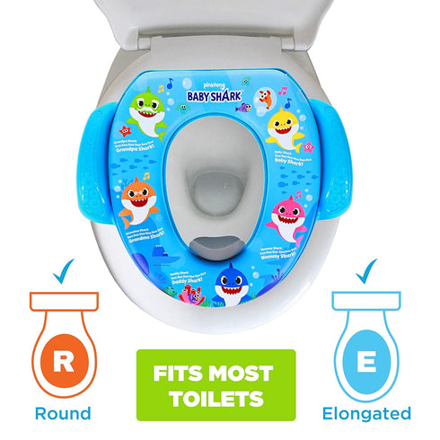 Nickelodeon Baby Shark "Sharktastic" Soft Potty Training Seat - Soft Cushion, Baby Potty Training, Safe, Easy to Clean...