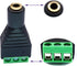 3 Pole 3.5mm Screw Terminal 3.5mm (1/8) Stereo Audio Female to 3 Pin Female Screw Terminal Double Track Headphone Balun Solderless Converter Adapt...