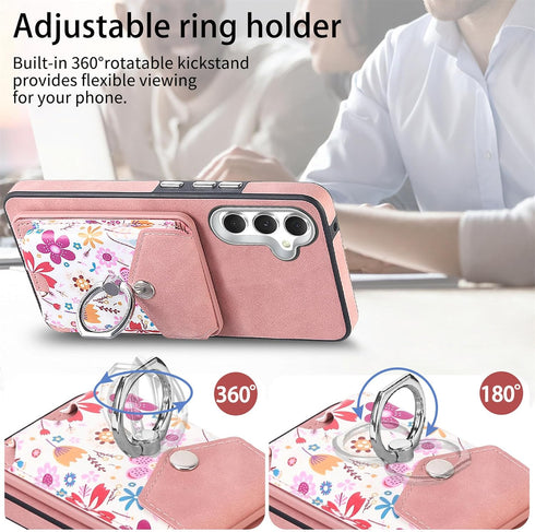 Asuwish Phone Case for Samsung Galaxy A05S Wallet Cell Cover with Screen Protector Magnetic Slim Ring Stand Kickstand Back Credit Card Holder Slot...