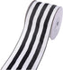 2.5inch Wide 10 Yards wired gift wrapping ribbon black White stripe wired ribbon for gift wrapping crafts DIY Christmas Tree Decor, wreaths, Bows ...