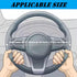 Soft Leather Car Steering Wheel Cover, Universal 15 Inch Colorful Rhinestones Anti-Slip Elastic Steering Wheel Covers for Most Cars, Sparkly Cryst...