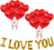 KatchOn I Love You Balloons Set - 18 Inch, Pack of 18 | Foil Red Heart Balloons for Valentine's Day Decorations...