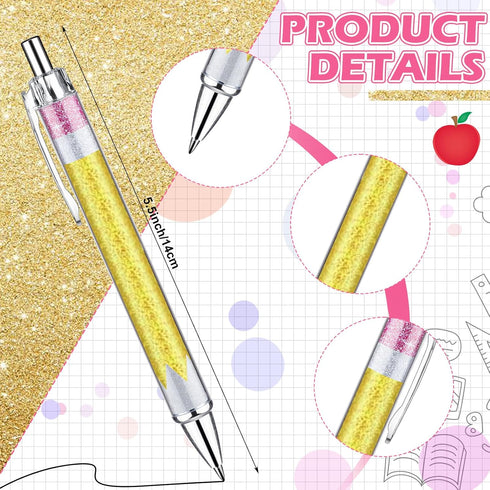 24 Pcs Glitter Ballpoint Pens Teachers Appreciation Pen Gift Set Cute Ballpoint Teacher Pens Best Teaching Gift for Office School Teacher Student ...
