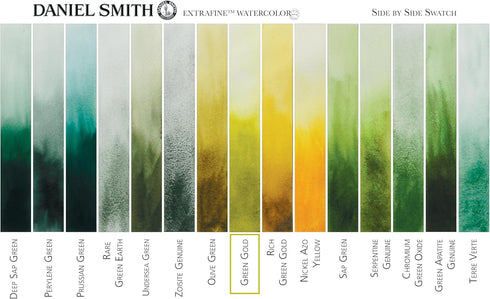Daniel Smith, Green Gold Extra Fine Watercolor 15ml Paint Tube, 15 ml, 5 Fl Oz (284600139)...