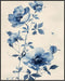 Posterizer 1 pcs-baby blue dainty flowers for chic decor-Floral & Botanical Art-Abstract & Modern Art-Decor for Home & Office- UNFRAMED Wall Art...