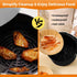 Air Fryer Paper Liners Disposable: 100PCS Round Airfryer Oven Insert Parchment Sheets Grease and Water Proof Non Stick Basket Liners for Baking Co...