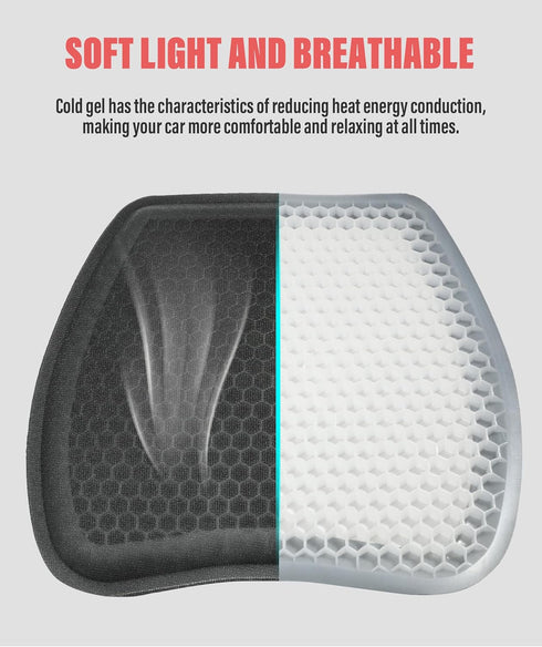 Gel Seat Cushion,Gel Seat Cushion for Long Sitting,Cooling Truck Seat Cushion Breathable Car Seat Cushion,Honeycomb Design Egg Cushion Chair Pad,S...
