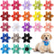 Reginary 20 Pcs Dog Collar Flowers 3.35 Inch Pet Flower Bow Ties Multi Color Dog Flower Dog Collar Bows for Puppy Dog Cat Pet Collar Grooming Acce...
