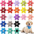 Reginary 20 Pcs Dog Collar Flowers 3.35 Inch Pet Flower Bow Ties Multi Color Dog Flower Dog Collar Bows for Puppy Dog Cat Pet Collar Grooming Acce...