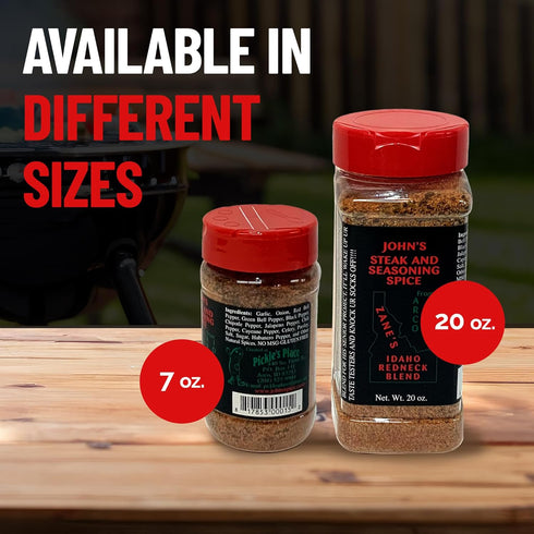 John’s Steak and Seasoning Spice, Spicy Steak Seasoning, Medium Heat Seasoning Blend For Pork Chops, Burgers, Chicken, Potatoes, and More, Gluten-...