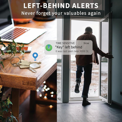 Key Finder, Item Finder Works with Apple Find My (iOS only), Bluetooth Tracker with Key Chain, Replaceable Battery, Privacy Protection, Lost Mode,...