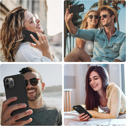 OTOFLY Designed for iPhone 14 Pro Case, Silicone Shockproof Slim Thin Phone Case for iPhone 14 Pro 6.1 inch (Black)...
