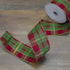 Northlight Plaid Christmas Wired Craft Ribbon, Red Green and Gold...