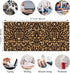 Extended Gaming Mouse Pad with Stitched Edges,Large Non-Slip Rubber Base Mousepad,for Studying Working Office Home,Coffee Cup Coasters,Leopard Pri...