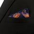 SHLAX&WING Paisley Navy Blue Orange Yellow Handkerchief Mens Ties Silk...