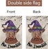 Louise Maelys Halloween Highland Cow Garden Flag 12x18 Double Sided, Burlap Small Welcome Boo Halloween Witch Hat House Flags Seasonal Holiday Out...