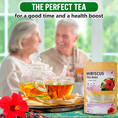 TeaDreamTea Hibiscus Tea Bags | 100 Bleach-Free Tea Bags | Caffeine Free | Dried Hibiscus Flowers | Hibiscus Flower Tea | Dried Flower Tea | Brew ...