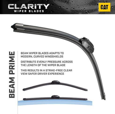 Caterpillar Clarity Premium Performance All Season Replacement Windshield Wiper Blades for Car Truck Van SUV (20 Inches (1 Piece)), black...