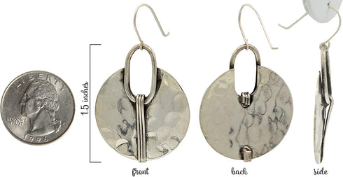 SPUNKYsoul Boho Oval or Round Ethnic Hammered Earring for Women...