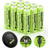 Henreepow AA Ni-MH Rechargeable Batteries, Double A 1.2V 1300mAh High Capacity Pre-Charged Solar Batteries, Perfect for Solar Garden Lights,Landsc...
