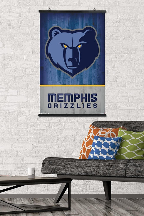 Trends International NBA Memphis Grizzlies - Logo 18 Wall Poster, 22.375" x 34", Premium Poster & Clip Bundle...