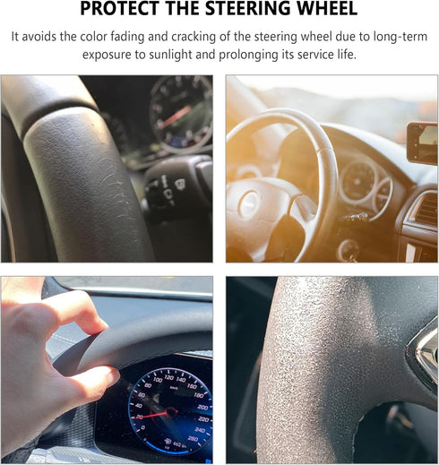 Steering Wheel Cover of Sunshade for Car,Insulation Steering Wheel Cover Women/Men for Automotive Steering Wheels Protection,Universal 15 Inch Car...
