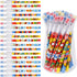 Kolewo4ever 48 Pcs Hero Pencils Translucent Pencil Multipoint Non- Sharpening Stackable Pencils Pop Up Plastic Pencils Pow! Snap! Wham! Bang! Penc...