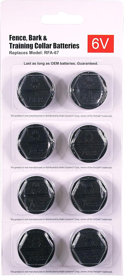 Long Lasting Japanese Powered Battery for All Fence Collars That Use Model RFA-67 (8 Pack)...
