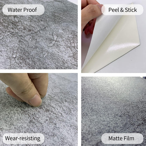 10 Pcs Self-Adhesive Hexagonal Matte Frosted Vinyl Floor Wall Tiles Sticker for Home Decor, Peel and Stick Stone Effect Foaming Flooring Tiles, 20...