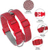 Didog Reflective Dog Collar with Buckle, Adjustable Soft Neoprene Padded Nylon Pet Collars for Small Medium Large Dogs, Red, S...