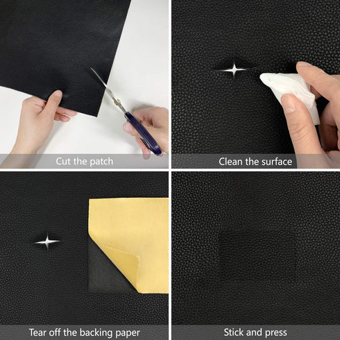 NPBAG Leather Repair Patch Kit 4 x 50 Inches, Self-Adhesive Leather Tape Upholstery Vinyl Sticker for Couches, Sofa, Furniture, Car Seats, Bags, J...