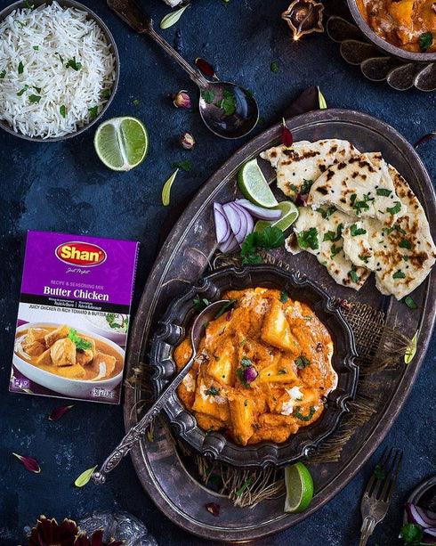 Shan Butter Chicken Recipe and Seasoning Mix 1.76 oz (50g) - Spice Powder for Juicy Chicken in Rich Tomato and Butter Sauce - Suitable for Vegetar...