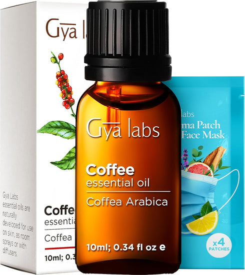 Gya Labs Coffee Essential Oil for Diffusers - 0.34 Fl Oz - 100% Pure Natural Coffee Oil for Hair, Skin, Aromatherapy Fragrance Bath Bombs, Spray &...