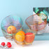 Meisha Round Fruit Bowl, Creative Mesh Fruit Dish Basket Bowl, Round Rainbow Large Metal Wire Storage Baskets, Modern Style Container for Fruit, V...
